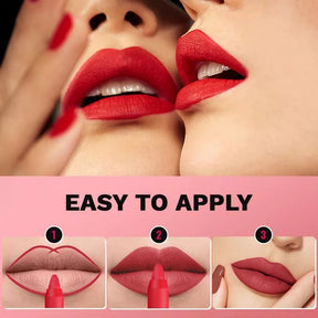 VelvetEase – Matte Lipstick Pencil Set