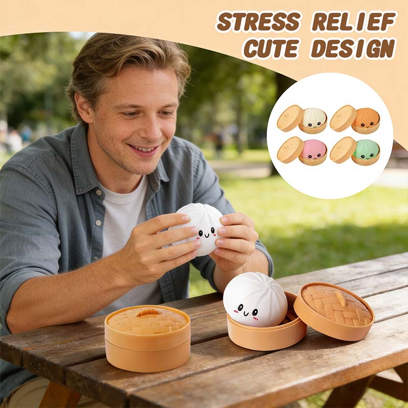 SquishJoy – Ultra-Rare Rainbow Smiling Dumpling Squishy Toy