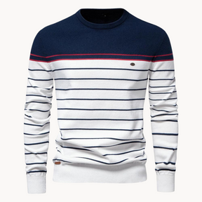 Atlantic Stripe Cotton Sweater | Lupi