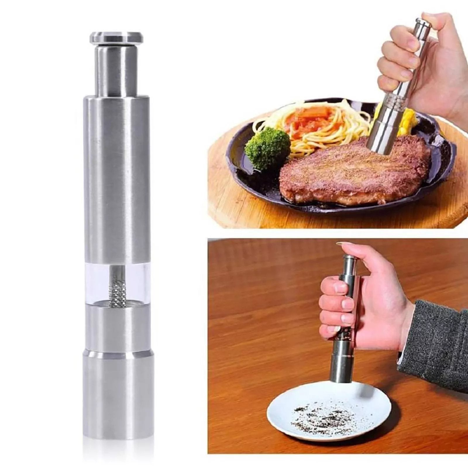 GrindMaster – Stainless Steel Salt And Pepper Grinder