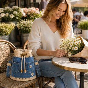 DaisyDenim – Crochet Bucket Bag