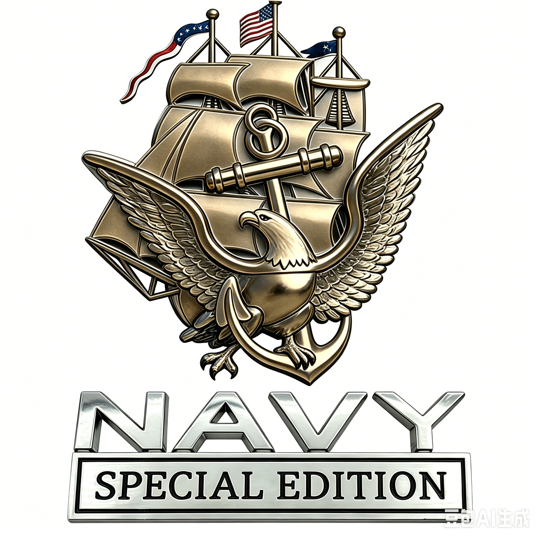 NavyHonor – Navy Veteran Metal Auto Emblem