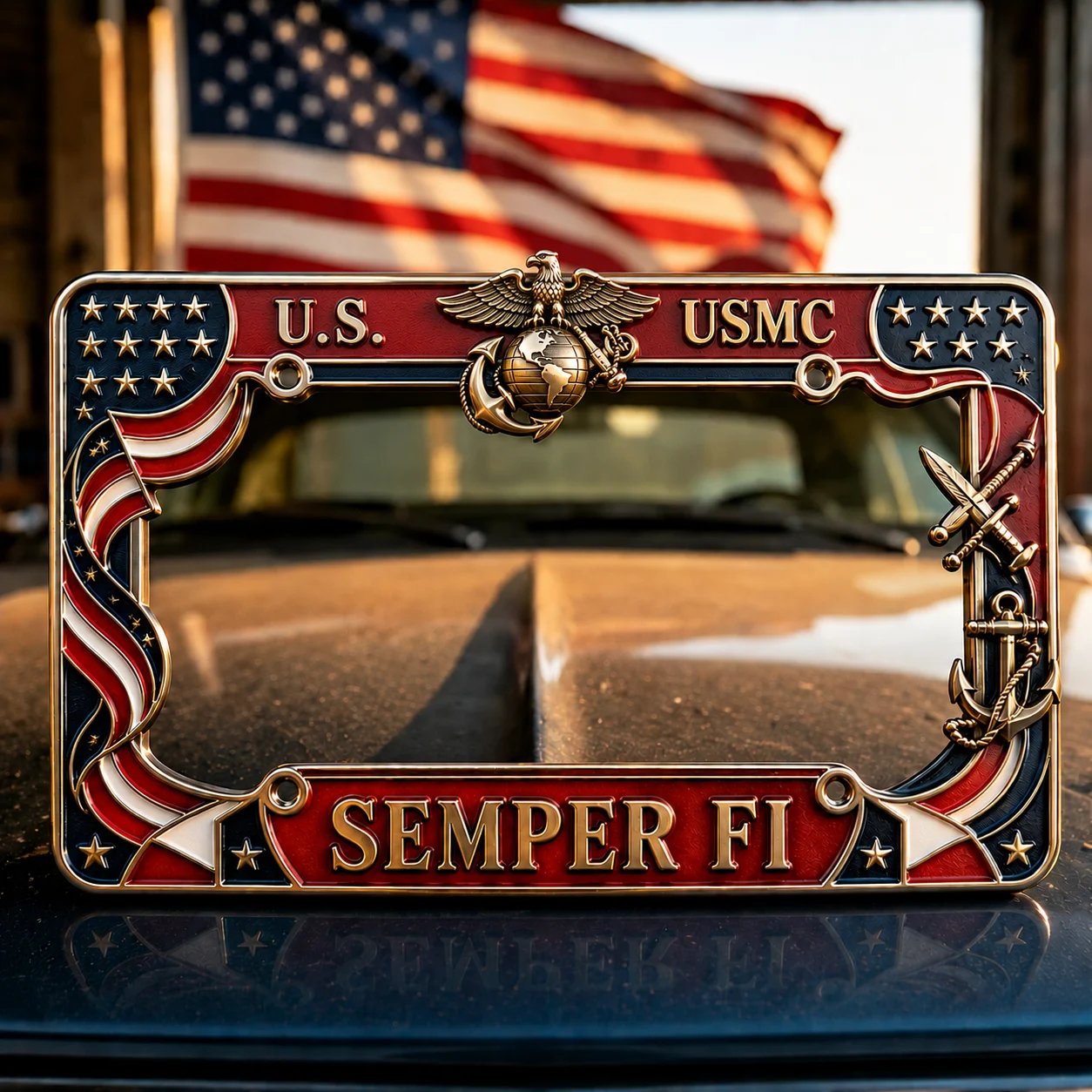 MarinePride – Semper Fi Auto Frame