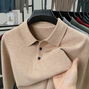 PrestigeKnit – Men's Cashmere Polo Sweater