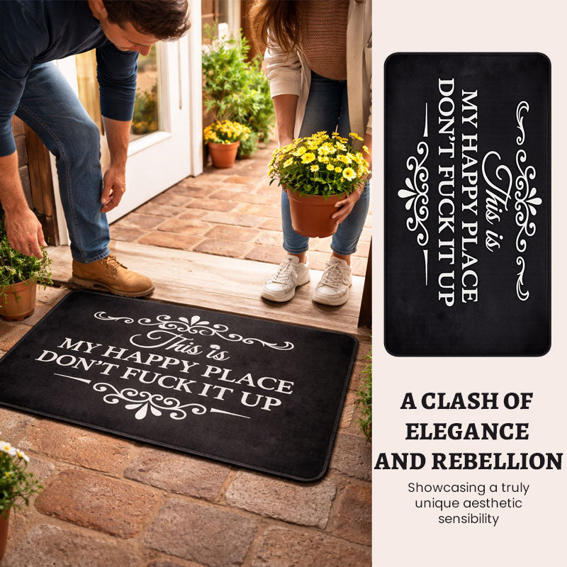 JoyNest – “This Is My Happy Place” Door Mat