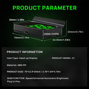 AuraDrive – Head-Up Display Car GPS Digital Speedometer
