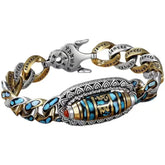 ZenAura – Turquoise Mantra Dzi Bead Bracelet