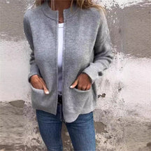 AutumnAura Zip – Soft Knit Jacket