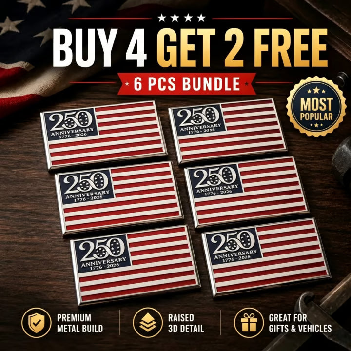 LibertyMark – 250th Anniversary Metal Flag Emblem
