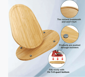 SlideEase – Food-Grade Bamboo Mixer Moving Tray
