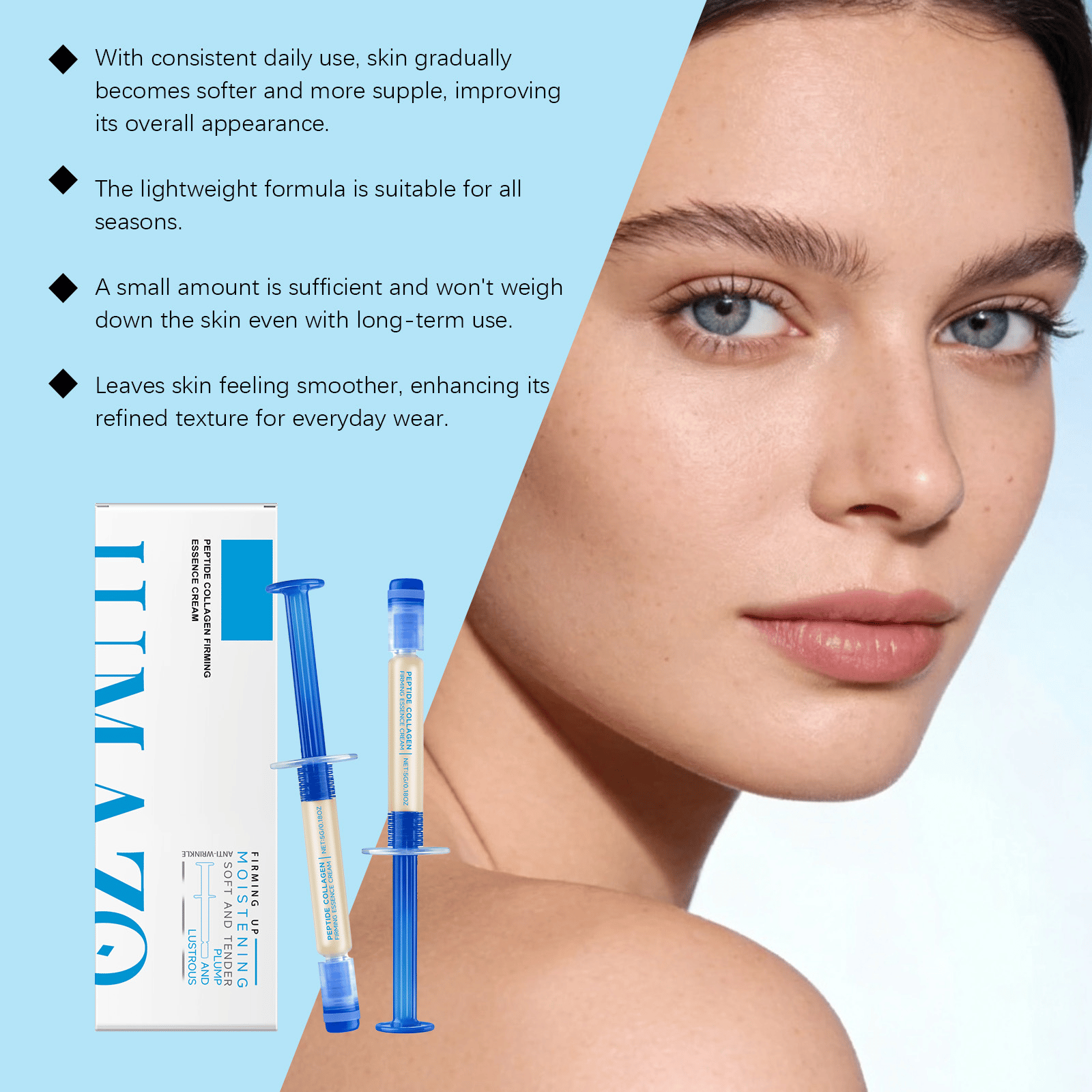 Polypeptide Collagen Elastic Essence Cream Moisturizing Hydrating Firming Low Irritating Serum
