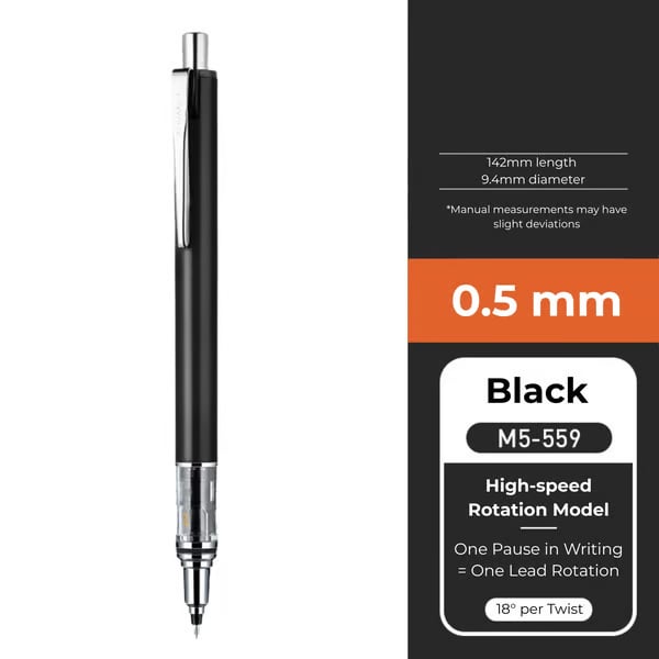 WritePro – Advance Mechanical Pencil M5-559, 0.3 mm – 0.7 mm
