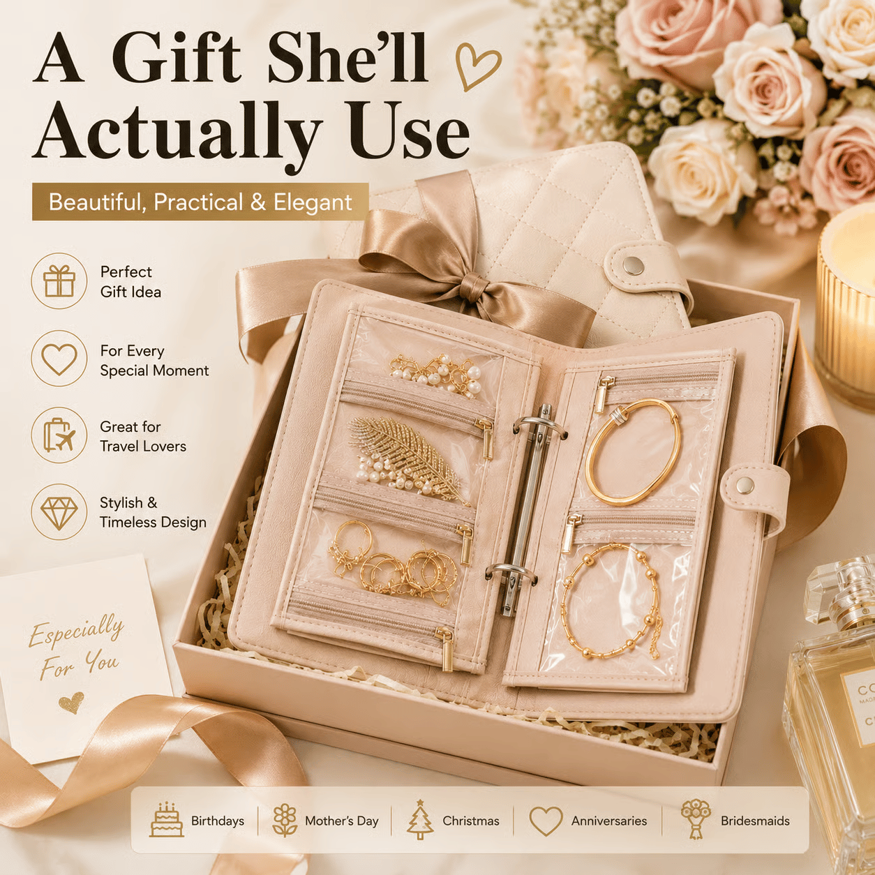 LunaVault - Portable Jewelry Organizer Book