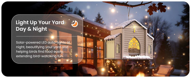 FeatherGlow – Solar Powered Light Up Bird Feeder