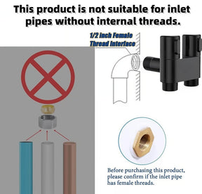 1-In-2-Handheld Out Dual Control Valve Bidet Sprayer for Toilet
