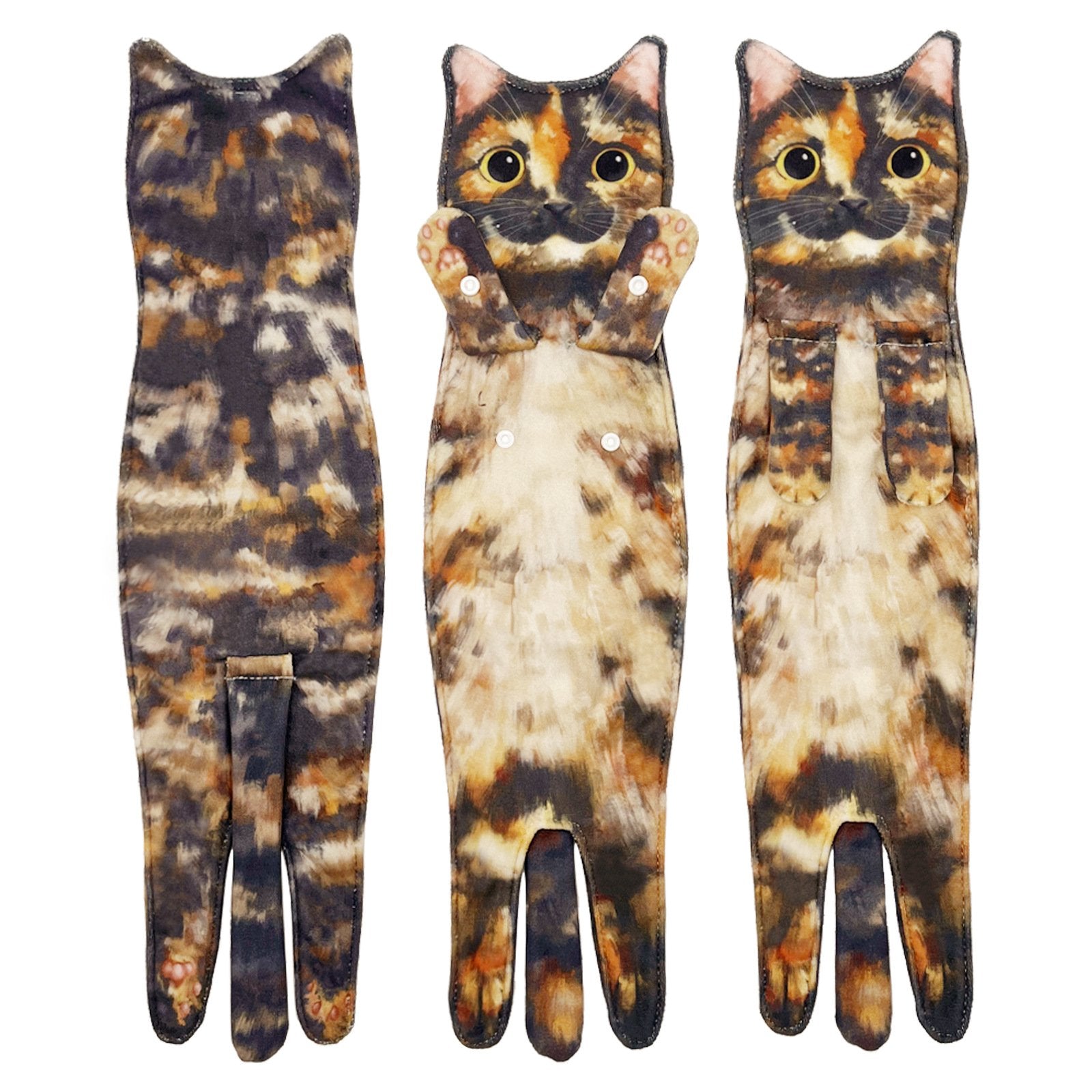 PurrfectlyClean – Humorous Cat Print Hand Towels