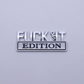 VibeMark – 3D Sticker Emblem “F* IT Edition”