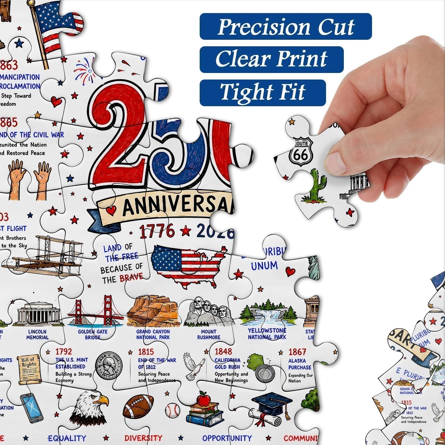 FreedomPiece – 1000 Piece USA Themed Puzzle Set