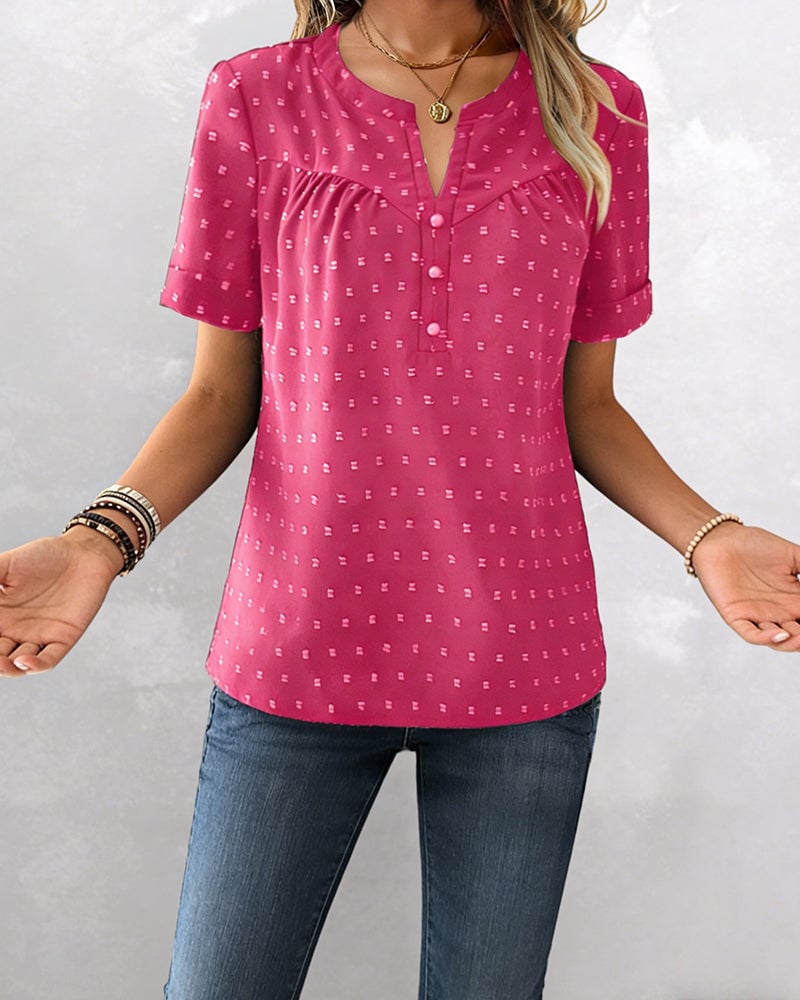 VivaLinen – Everyday V-Neck Blouse