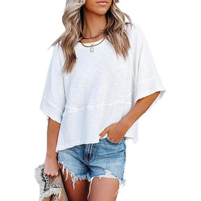 PureEase – Oversized Crewneck Comfort Summer Top
