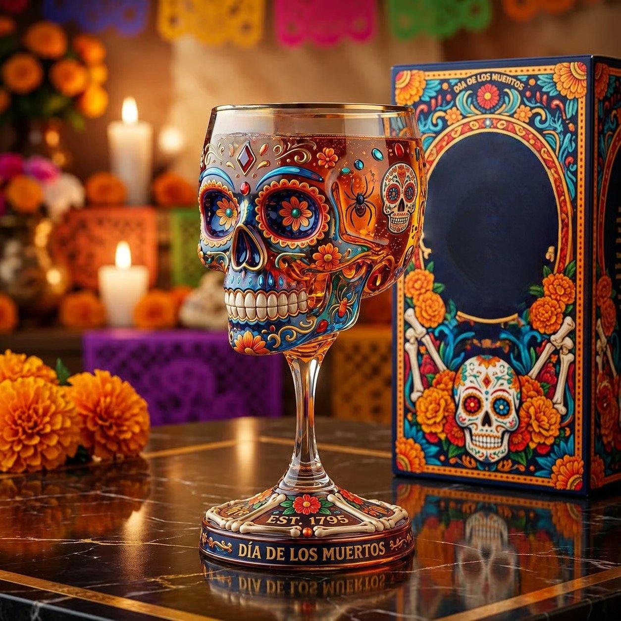 SkullElegance – Premium Decorative Art Glass Goblet