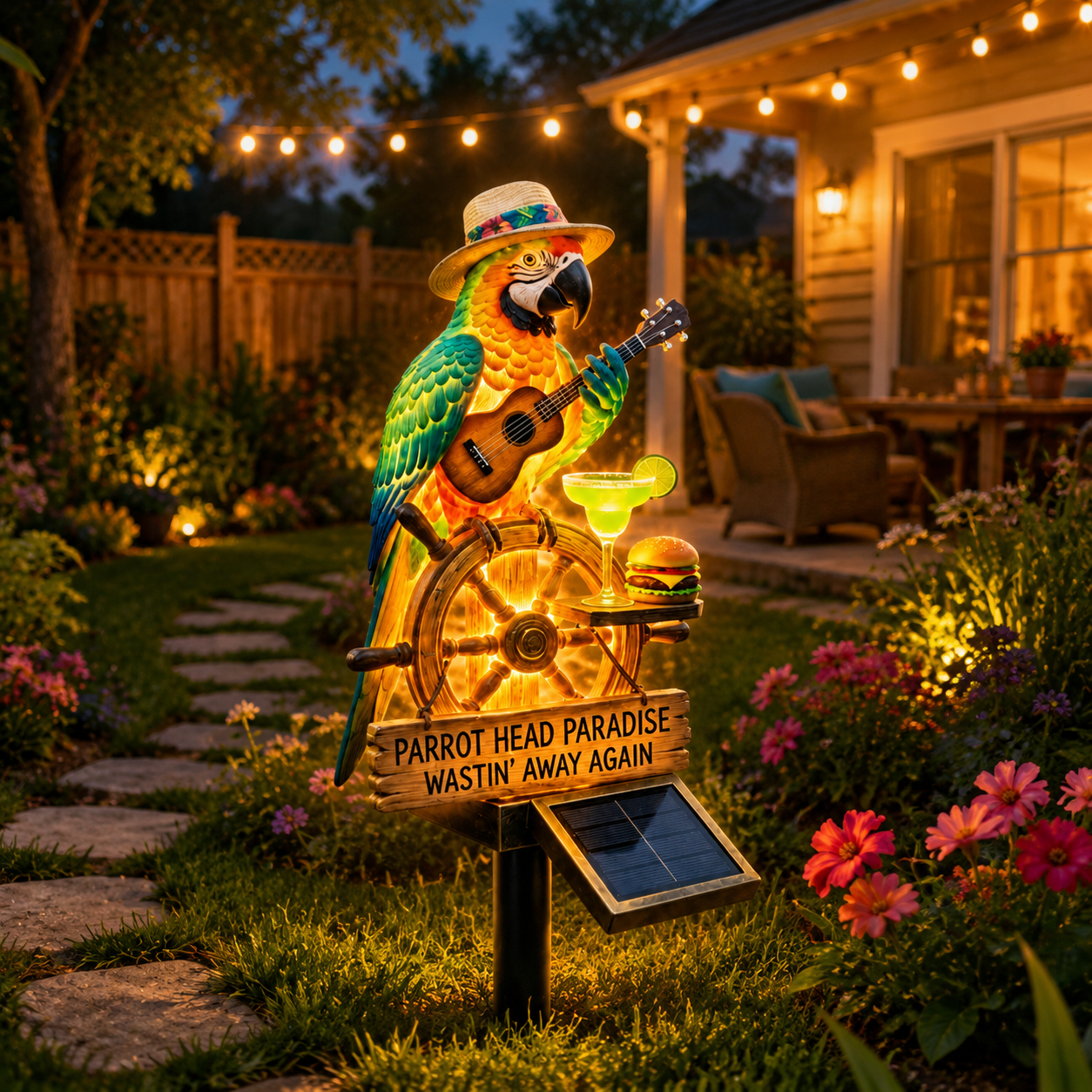 NatureGlow – Solar Illuminated Parrot Garden Decor