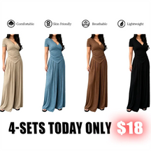 MaisonLuxe – Sophisticated Wrap Top & Wide Leg Pants Set