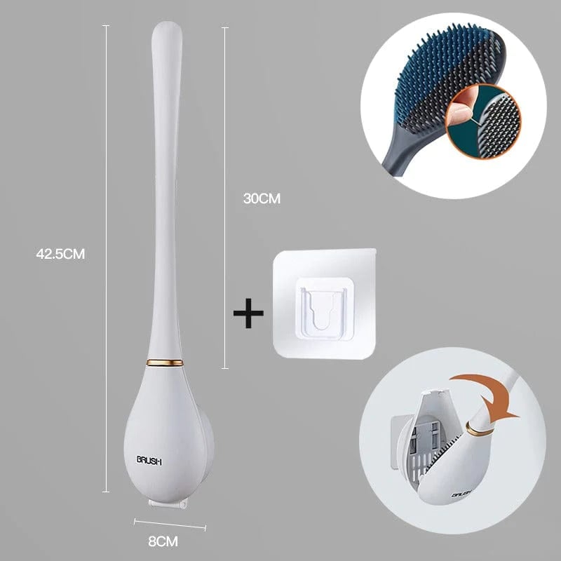 CleanFlow – Flexible Silicone Toilet Brush Set