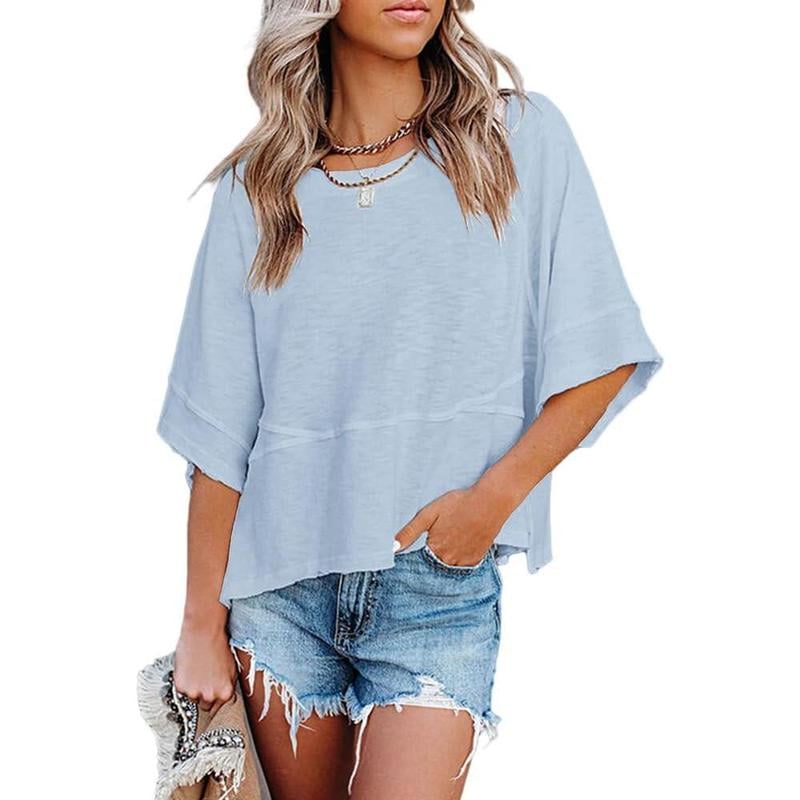 PureEase – Oversized Crewneck Comfort Summer Top