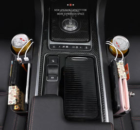 DriveMate – Multi Pocket Leather Car Seat Storage Organizer