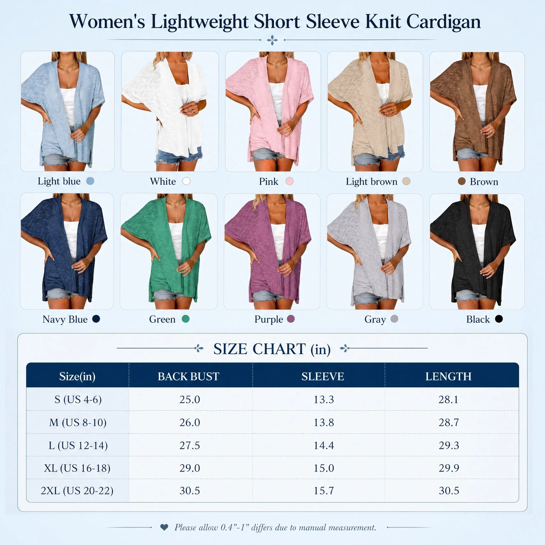 AirKnit – Lightweight Short Sleeve Cardigan