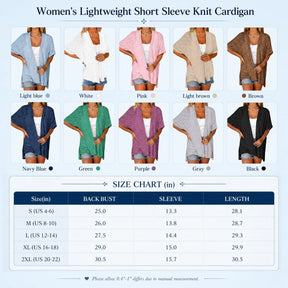 AirKnit – Lightweight Short Sleeve Cardigan