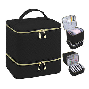 PolishPro – Deluxe Double‑Layer Nail Organizer Case