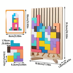 TetraMind – Montessori Wooden Puzzle Set