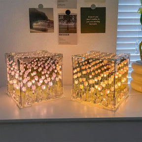 BloomGlow – DIY Tulip Mirror Lamp Box