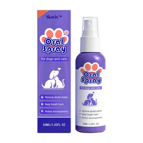 Skavix™ Pet Oral Spray ✅FDA Approved | Freshen Breath, Remove Tartar & Promote gum regeneration, stabilize teeth 🦷🦷