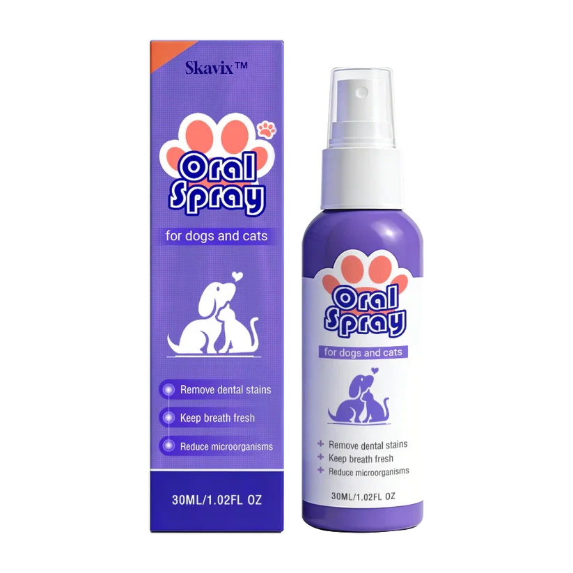 Skavix™ Pet Oral Spray ✅FDA Approved | Freshen Breath, Remove Tartar & Promote gum regeneration, stabilize teeth 🦷🦷