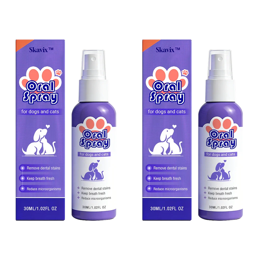 Skavix™ Pet Oral Spray ✅FDA Approved | Freshen Breath, Remove Tartar & Promote gum regeneration, stabilize teeth 🦷🦷