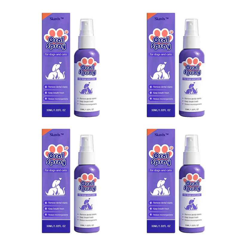 Skavix™ Pet Oral Spray ✅FDA Approved | Freshen Breath, Remove Tartar & Promote gum regeneration, stabilize teeth 🦷🦷