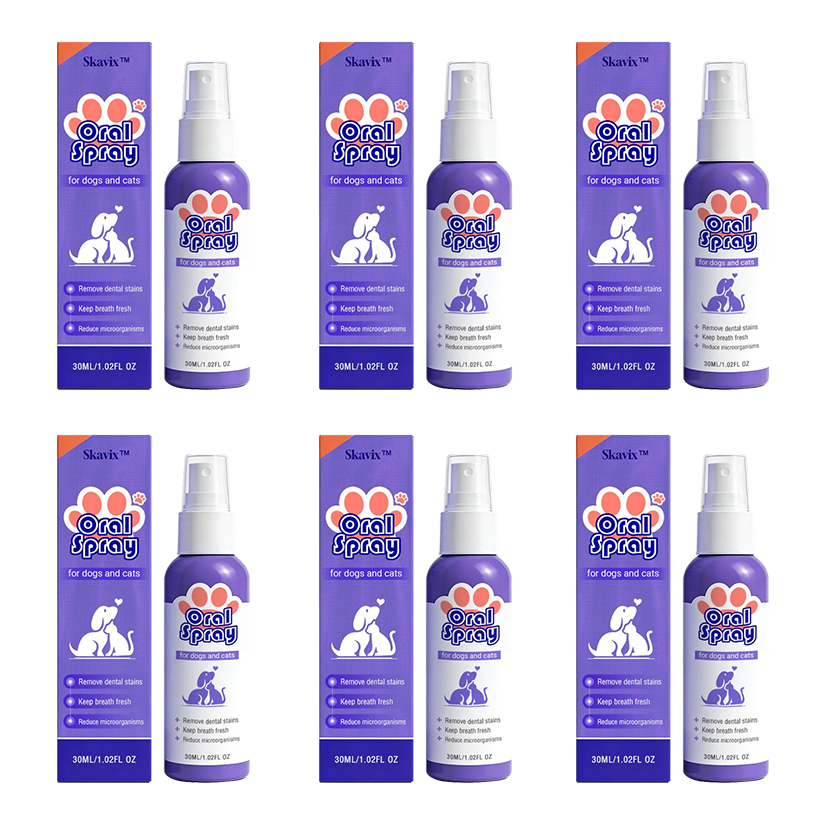 Skavix™ Pet Oral Spray ✅FDA Approved | Freshen Breath, Remove Tartar & Promote gum regeneration, stabilize teeth 🦷🦷