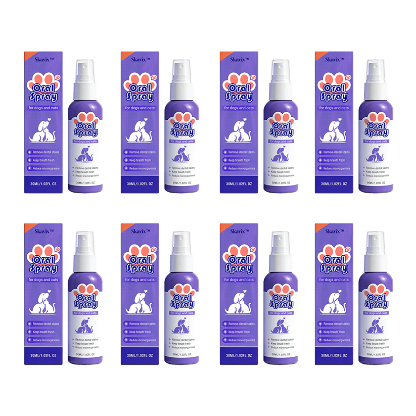 Skavix™ Pet Oral Spray ✅FDA Approved | Freshen Breath, Remove Tartar & Promote gum regeneration, stabilize teeth 🦷🦷