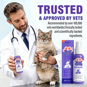 Skavix™ Pet Oral Spray ✅FDA Approved | Freshen Breath, Remove Tartar & Promote gum regeneration, stabilize teeth 🦷🦷