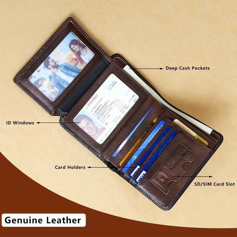 LumeVault – Premium Top-Grain Leather Security Wallet