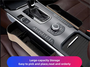 DriveMate – Multi Pocket Leather Car Seat Storage Organizer