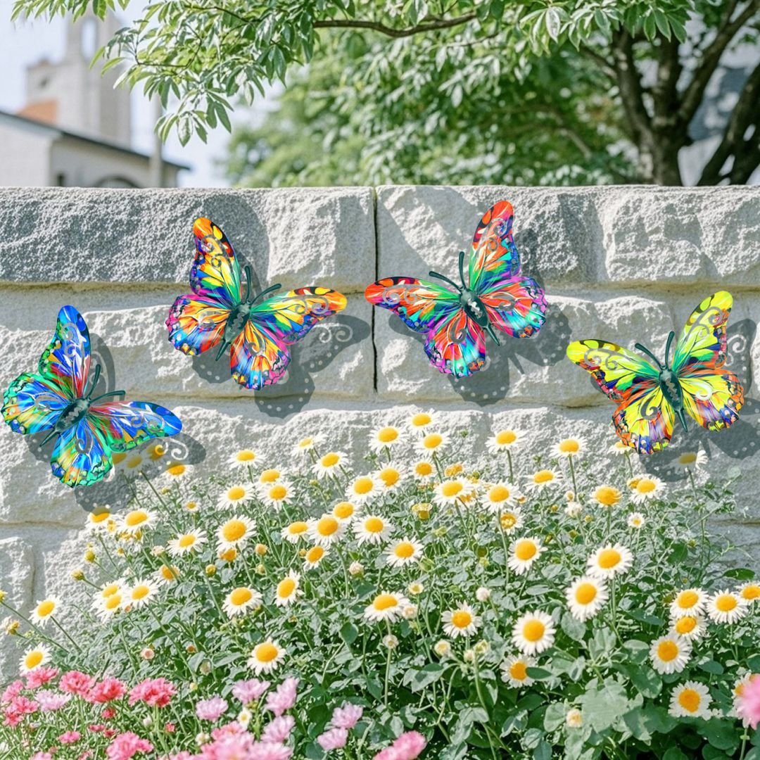 FlutterGlow – Metal Butterfly Wall Art