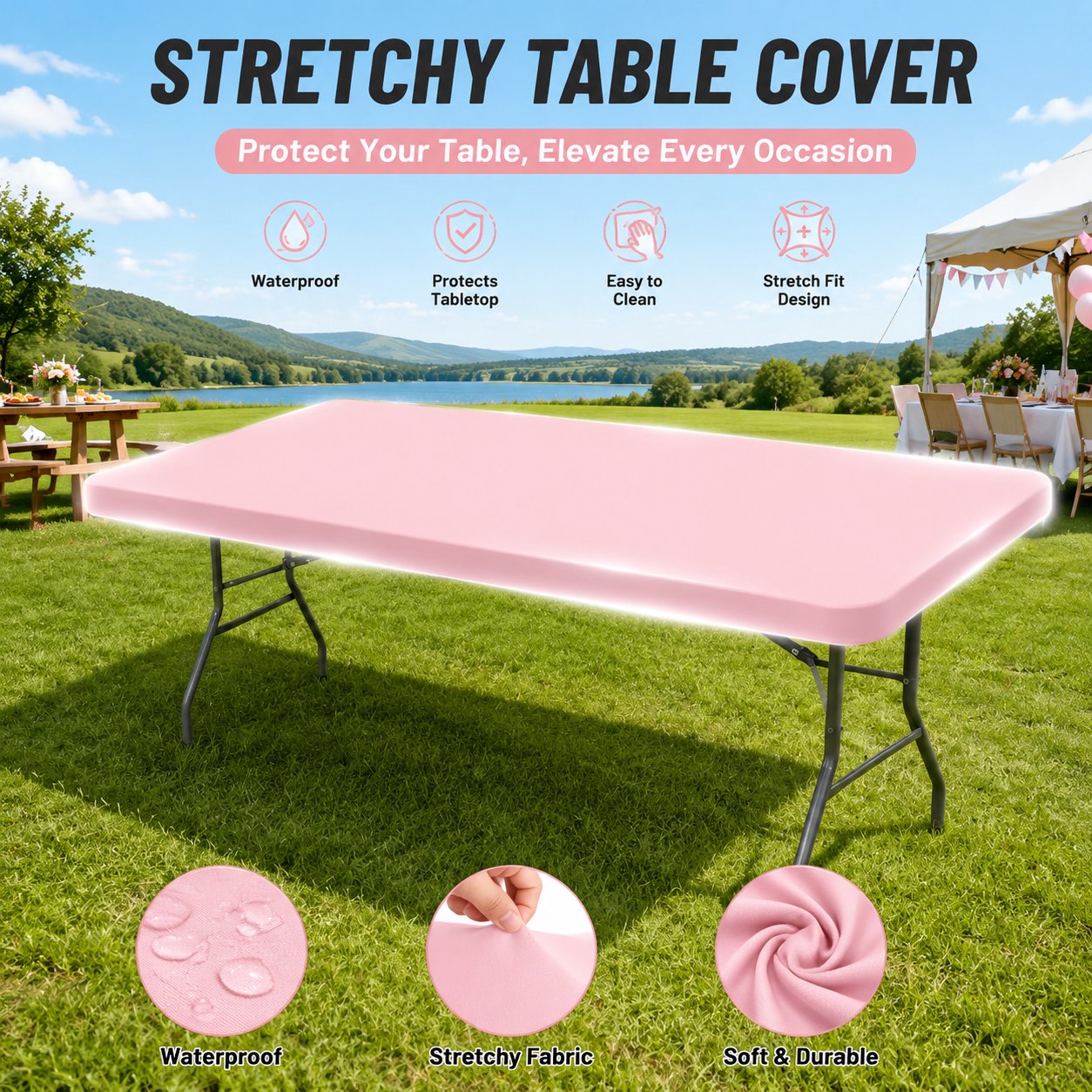 PicnicShield – Elastic Fit Table Protector