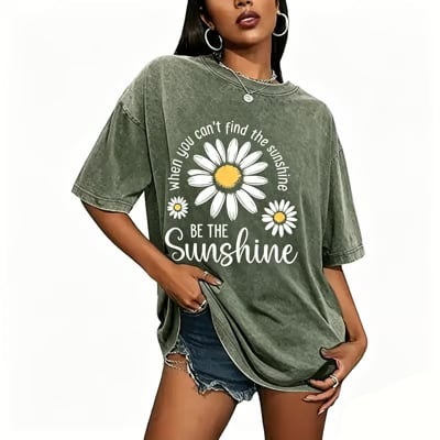 CottonGlow – Breathable Loose Fit Summer Tee for Women