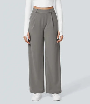 EleganceFit – High Waist Straight Casual Pants