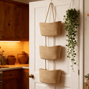 OrganizePro – Decorative 3-Tier Hanging Organizer Bag