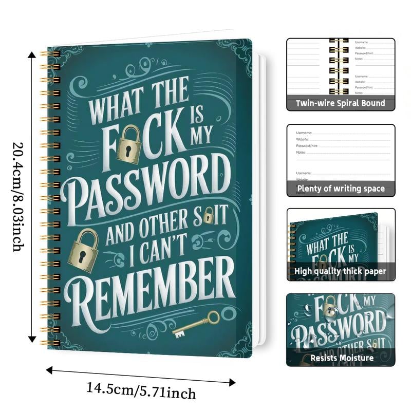 KeyMemo – Humorous Password Keeper Book